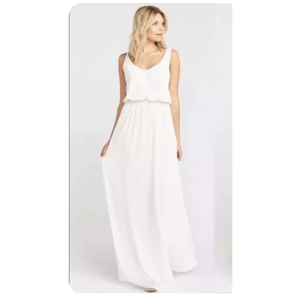 Show Me Your Mumu Kendall Maxi Dress in White Women's Size S